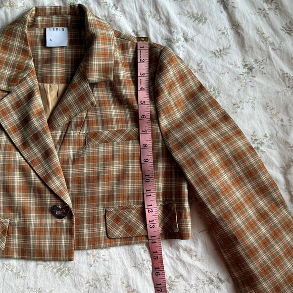 Plaid mini dress cropped blazer set size small in great condition - Picture 12 of 14